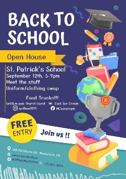 School Open House poster